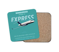 Thumbnail for Bombardier Global Express design on turquoise 1 piece coaster