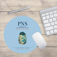 Thumbnail for Pensacola International Airport (PNS) design on light blue round mouse pad