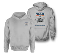 Thumbnail for Sikorsky CH-148 Cyclone design on light gray double-side hoodie, double-side print
