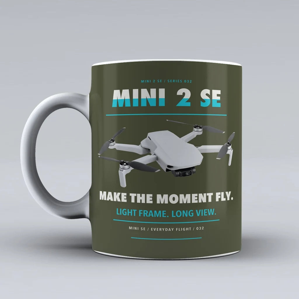 Mini 2 SE Mug design on green army dji