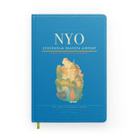 Thumbnail for Stockholm Skavsta Airport (NYO) design on turquoise notebook