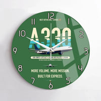 Thumbnail for Airbus A330-300P2F design on green no frame wall clock