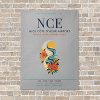 Thumbnail for Nice Côte d’Azur Airport NCE vertical canvas print - no frame - light gray background