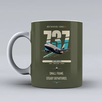 Thumbnail for Boeing 737-500 Classic double-side print on green army ceramic mug