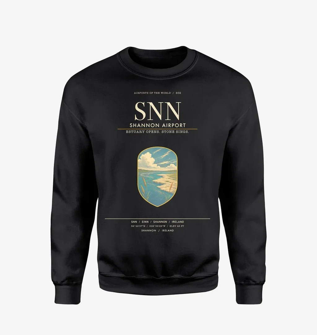 Shannon Airport SNN Sweatshirt - Black