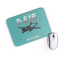 Thumbnail for P-61B Black Widow design on turquoise rectangle mouse pad