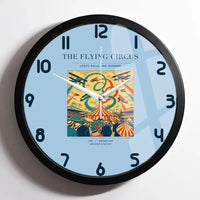 Thumbnail for VINTAGE G4026 - The Flying Circus - Designed Wall Clocks design on lightblue framed