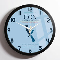 Thumbnail for Cologne Bonn Airport (CGN) design on light blue framed wall clock