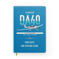 Thumbnail for Diamond DA40 design on turquoise notebook
