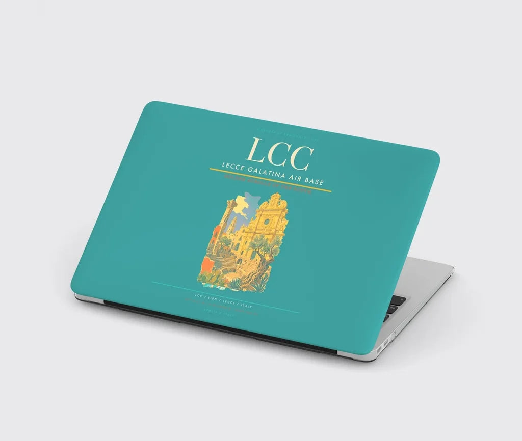 Lecce Galatina Air Base (LCC) design on turquoise MacBook case