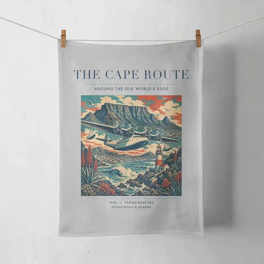 VINTAGE G4070 - The Cape Route - Designed Towels design on lightgray