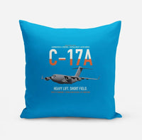 Thumbnail for C-17A Globemaster III design on turquoise pillow