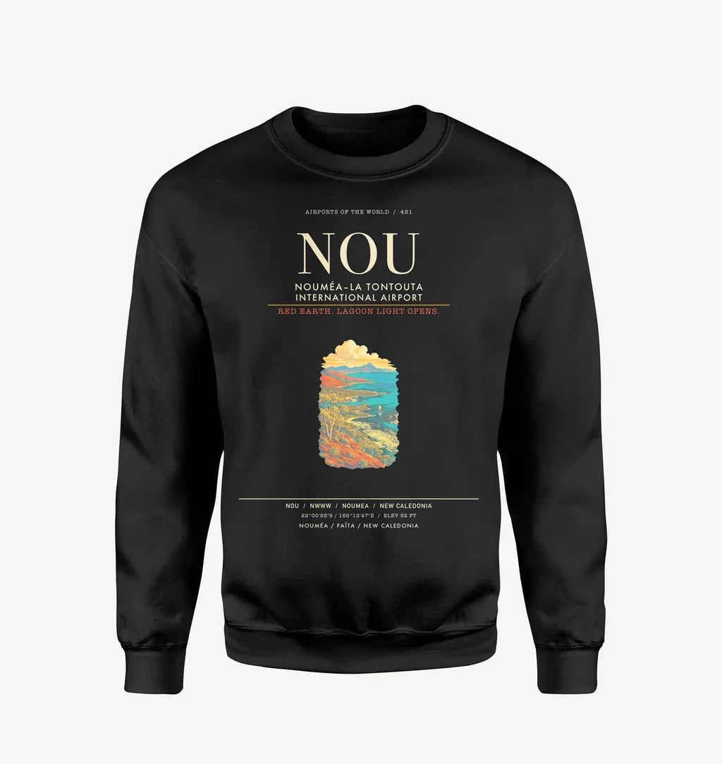 NoumeaLa Tontouta International Airport NOU Sweatshirt - Black
