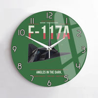 Thumbnail for F-117A Nighthawk design on green no frame wall clock