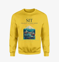 Thumbnail for Sitka Rocky Gutierrez Airport (SIT) design on yellow sweatshirt