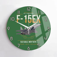 Thumbnail for F-15EX Eagle II design on green no frame wall clock