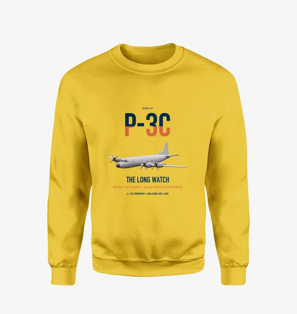 P-3C Orion design on yellow sweatshirt