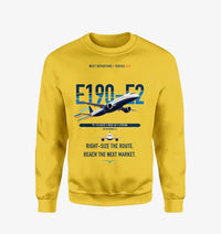 Thumbnail for Embraer E190-E2 design on yellow sweatshirt