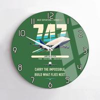 Thumbnail for Boeing 747-400 Dreamlifter design on green no frame wall clock