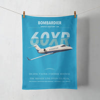 Thumbnail for Bombardier Learjet 60XR design on turquoise towel