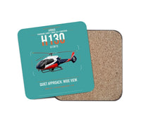 Thumbnail for Airbus H130 design on turquoise 1 piece coaster