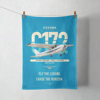 Thumbnail for Cessna 172 Skyhawk design on turquoise towel
