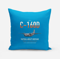 Thumbnail for Transall C-160D design on turquoise pillow