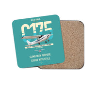 Thumbnail for Cessna 175 Skylark design on turquoise 1 piece coaster