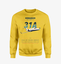 Thumbnail for Bombardier Learjet 31A design on yellow sweatshirt
