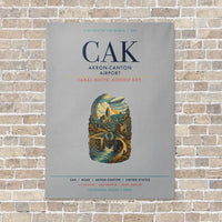 Thumbnail for Akron-Canton Airport CAK vertical canvas print - no frame - light gray background