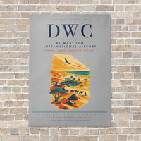 Thumbnail for Al Maktoum International Airport DWC vertical canvas print - no frame - light gray background