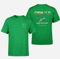 Thumbnail for Airbus C295M T.21 design on green double-side t-shirt, double-side print