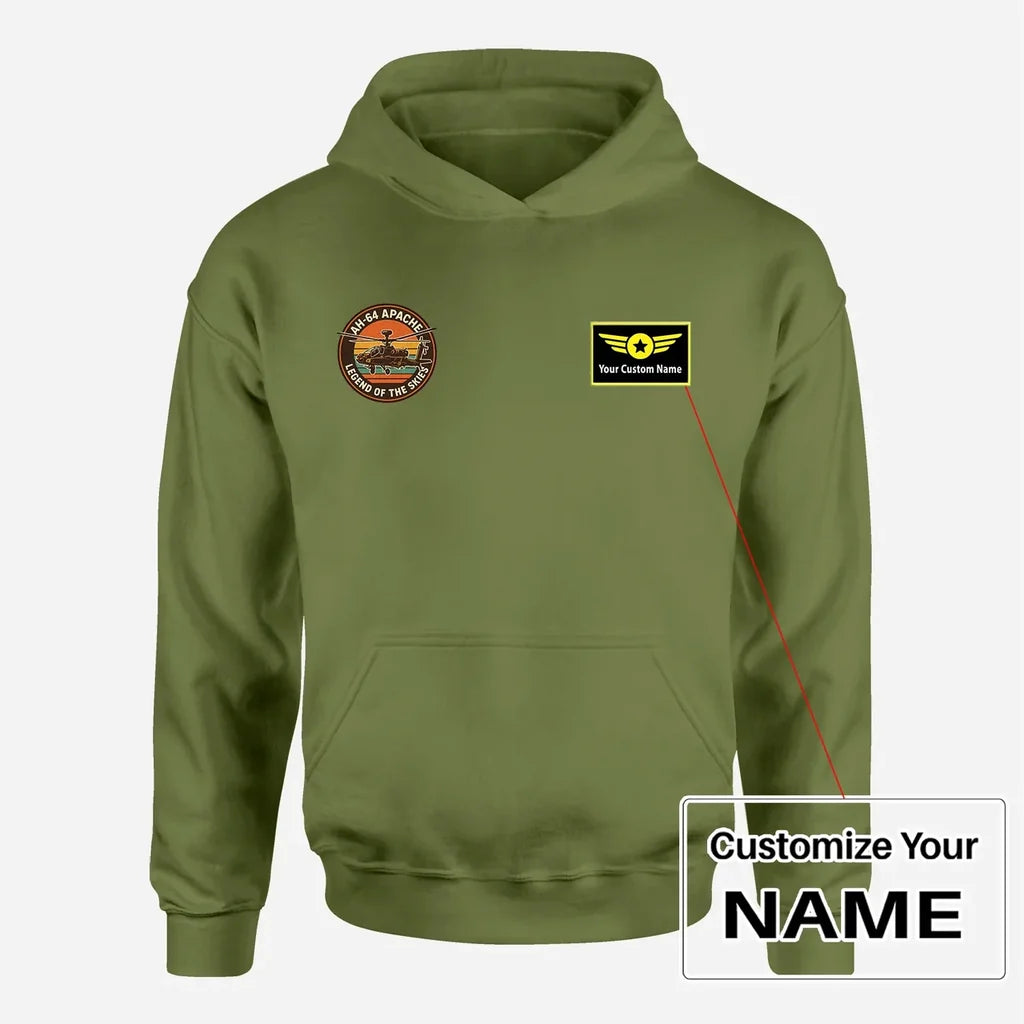 Customisable Retro Apache AH-64 Hoodie - view 9