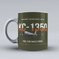 Thumbnail for KC-135Q Blackbird Tanker design on green army ceramic mug, double-side print