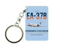 Thumbnail for EA-37B Compass Call design on light blue designed key chain, double-side print