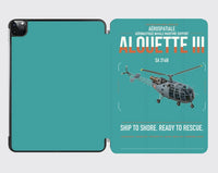 Thumbnail for Aérospatiale SA 316B Alouette III design on turquoise ipad tablet case