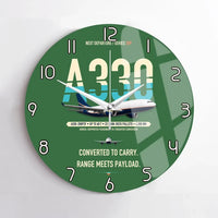 Thumbnail for Airbus A330-200P2F design on green no frame wall clock
