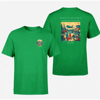 Thumbnail for VINTAGE G4371 - The Rooftop Garden Arrival - Double-Side T-Shirt design on green double side t shirt