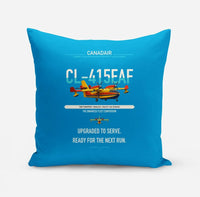 Thumbnail for Canadair CL-415EAF design on turquoise pillow