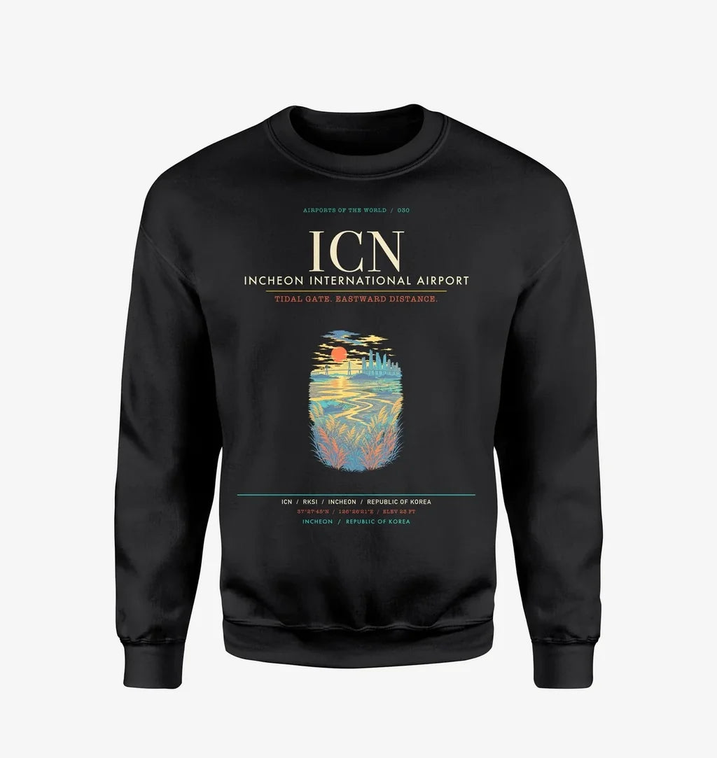 Incheon International Airport ICN Sweatshirt - Black