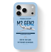 Thumbnail for Cessna Citation M2 Gen2 design on light blue magsafe iphone case, for iPhone 17 Pro