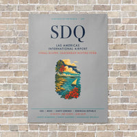 Thumbnail for Las Americas International Airport SDQ vertical canvas print - no frame - light gray background