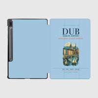 Thumbnail for Dublin Airport (DUB) design on light blue samsung tablet tablet case