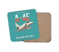 Thumbnail for A-4E Skyhawk design on turquoise 1 piece coaster