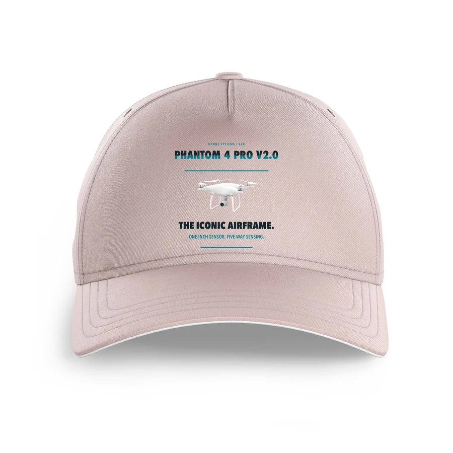 DJI Phantom 4 Pro V2.0 design on pink printed hat