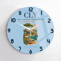 Thumbnail for Calvi - Sainte-Catherine Airport CLY Wall-Clock No-Frame - Light Blue