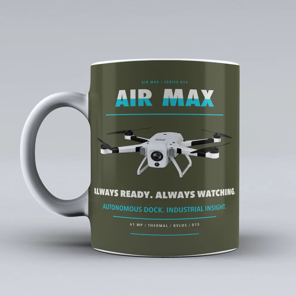 Air Max Mug design on green army percepto