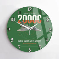 Thumbnail for Dassault Mirage 2000C RDI design on green no frame wall clock