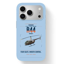 Thumbnail for Robinson R44 Raven II design on light blue magsafe iphone case, for iPhone 17 Pro