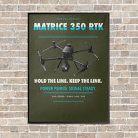 Thumbnail for DJI Matrice 350 RTK vertical canvas print - framed - green army background